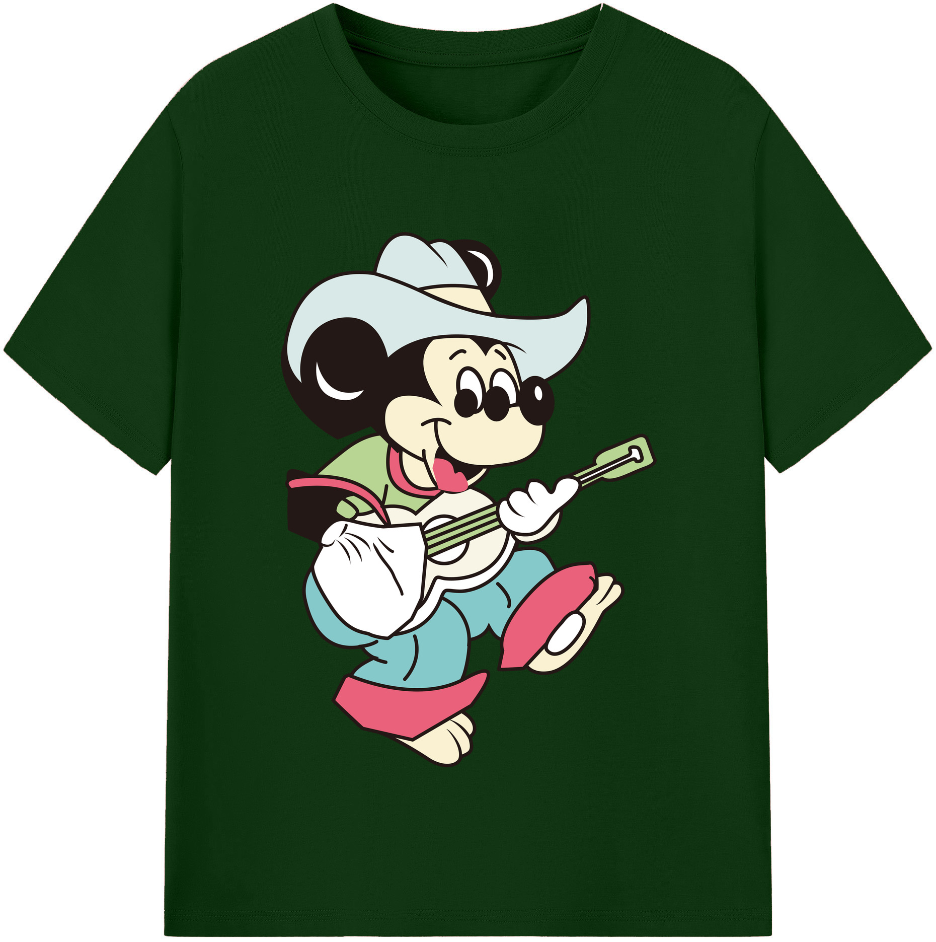 （画像用） ミッキーマウス Mickey Mouse 綿100％半袖Tシャツ（フロントプリント）